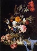 Floral, beautiful classical still life of flowers.045